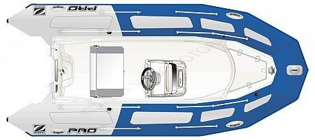 Лодка надувная ZODIAC PRO 420 NEO хайпалон-неопрен ( сине-белая )