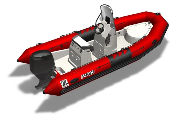 Надувная лодка ZODIAC PRO 500 TOURING PVC BLUE LIGHT GREY TUBE - WHITE HULL