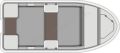 Стеклопластиковая моторная лодка SCANDIC EVING 340 (синий) Стеклопластиковая моторная лодка SCANDIC EVING 340 (синий)