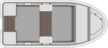 Стеклопластиковая моторная лодка SCANDIC EVING 340 (зеленый)